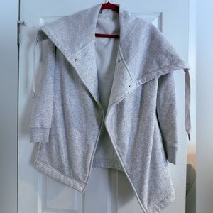 Zella Light Gray Women's Poncho Sweater